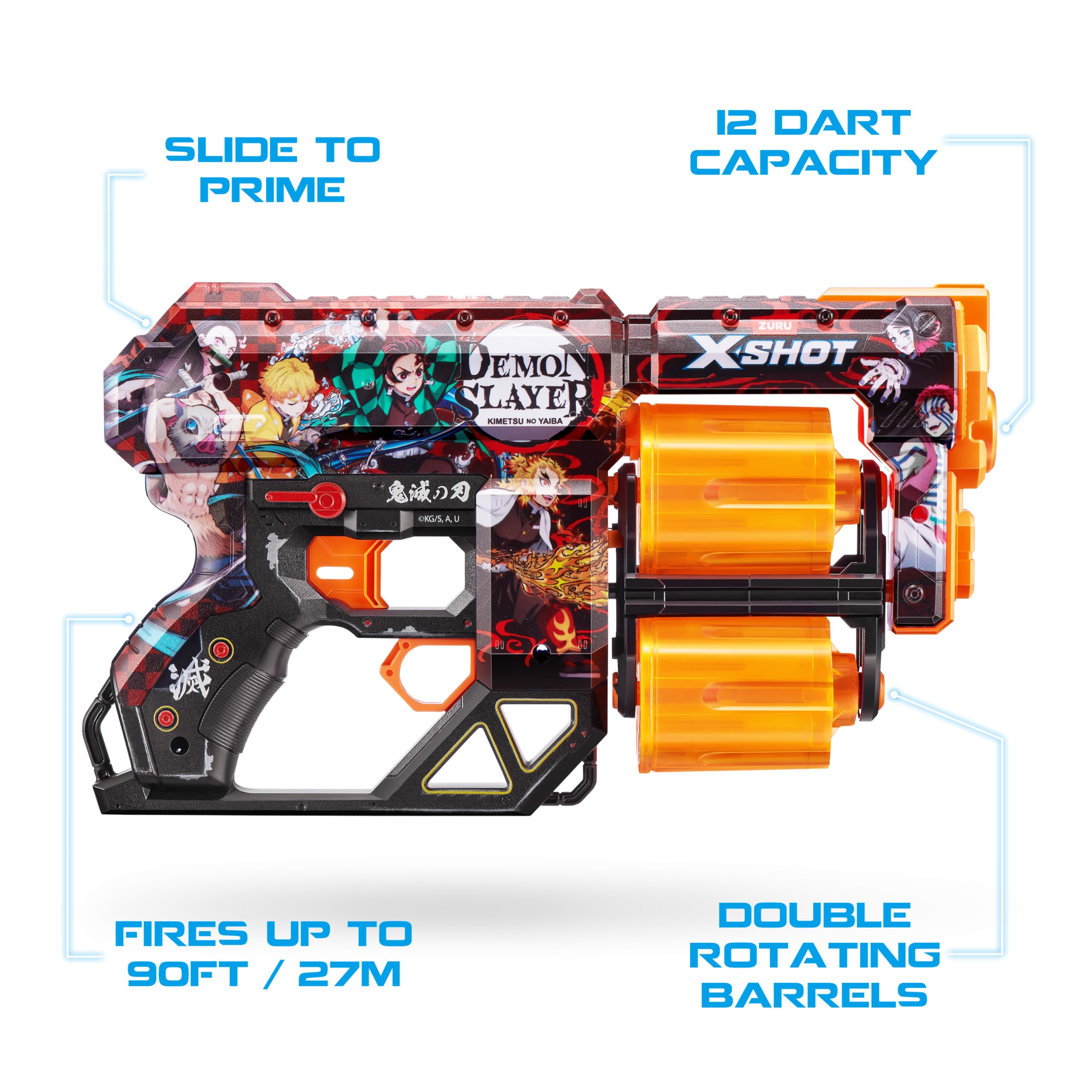 XShot Skins Dread Blaster - Demon Slayer Skin by ZURU Demon Slayer